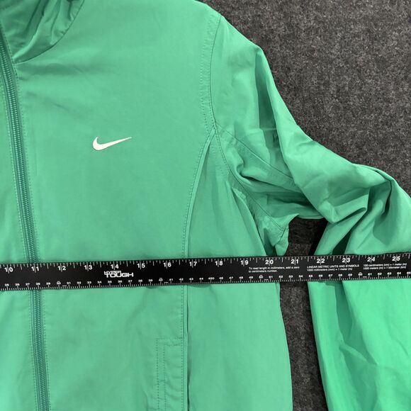 Nike Jacket Women's Large 12-14 Green Track Full Zip Windbreaker Pockets Vented - Picture 5 of 8